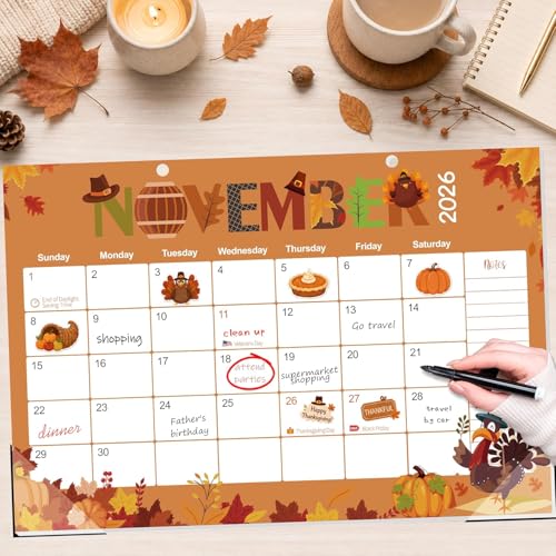 Image of Guasslee Desk Calendar 2026-2027, 19-Month School Year Calendar, 2026 Jun. - 2027 Dec, 17 inchx11.5 inch Large Monthly Desk Planner with Corner Protectors, Ample Blocks ＆ Notes for Home Office