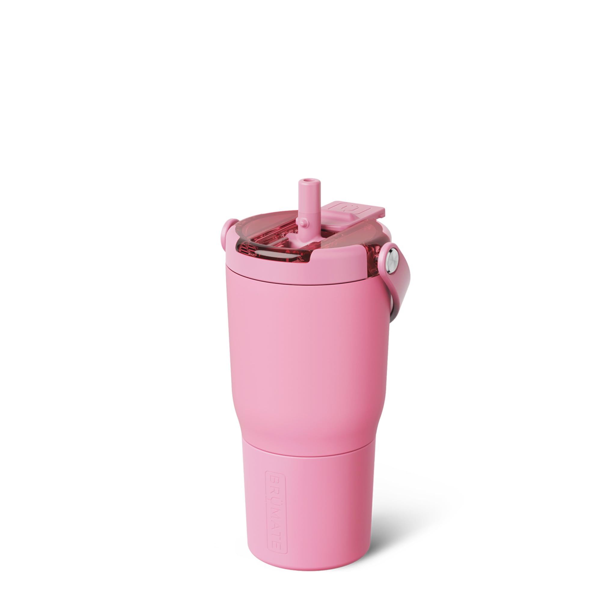 BrüMate Resa Flip 20oz Kids Travel Tumbler with Covered Flip Down Straw | 100% Leakproof Water Bottle | Insulated Stainless Steel | Cup Holder Friendly Silicone Base | 20oz (Primrose)