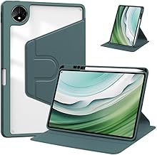 Rotating Case for Huawei MatePad Pro 13.2 inch 2023 with Pencil Holder,360 Degree Rotation Protective Stand Smart Tablet Slim Hard Shell Folio Cover Clear Back,Auto Wake/Sleep (Dark Green)