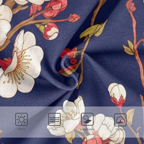 Bright Toddler Underwear Custom 2t Cotton Little Girl Panties Cherry Blossom Flowers Dark Kids Undies Briefs3