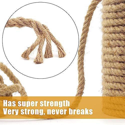 Lainrrew LAINRREW-JUTETWINE 82 Feet Jute Rope, Heavy Duty Jute Twine String Natural Hemp Rope Sisal Rope Heavy Duty Jute Cord For Arts, Crafts, Gift Wrapping, Gardening, Cat Scratching Post thumb #2
