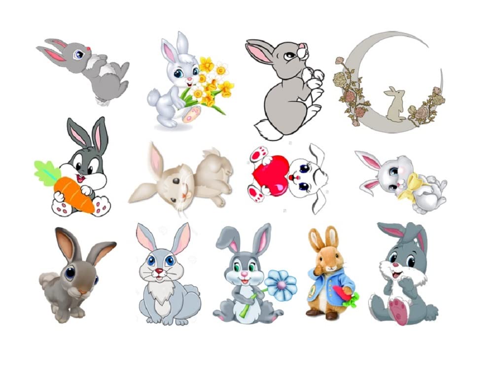 Kaz Creations Rabbit Temporary Tattoos Rabbit Collection (Rabbit Temporary Tattoos)