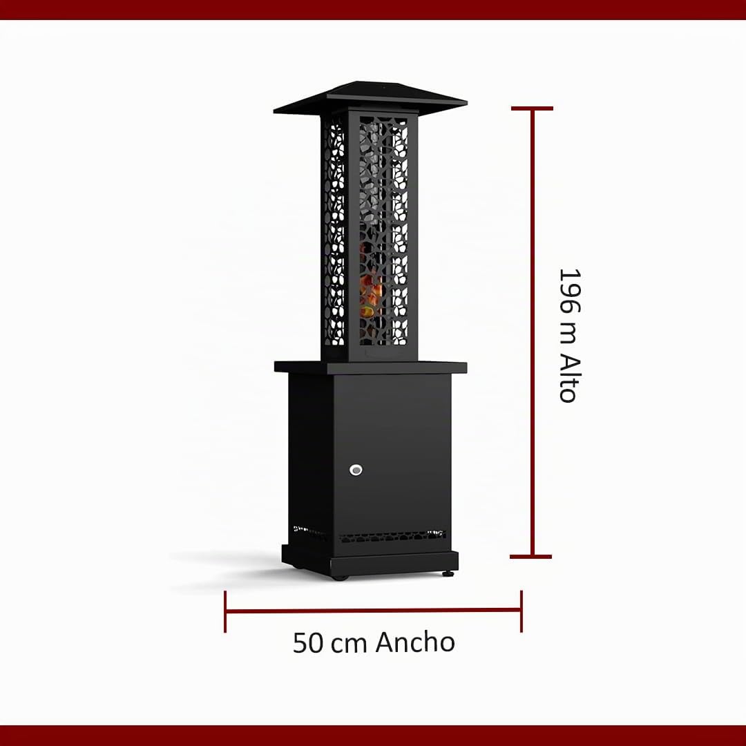 Estufa Exterior de Pellet, Calentador de jardín, 12,2kW, Acero inoxidable