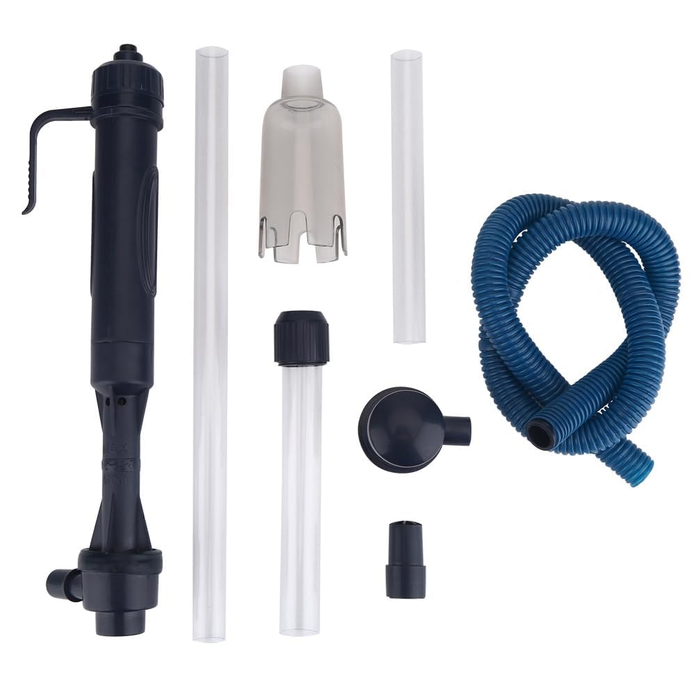 Ejoyous Detergente Elettrico per Ghiaia Dell'acquario, Pompa Elettrica per Acquario, Filtro, Set per la Pulizia Dell'acquario per Acqua Pulita e Sana
