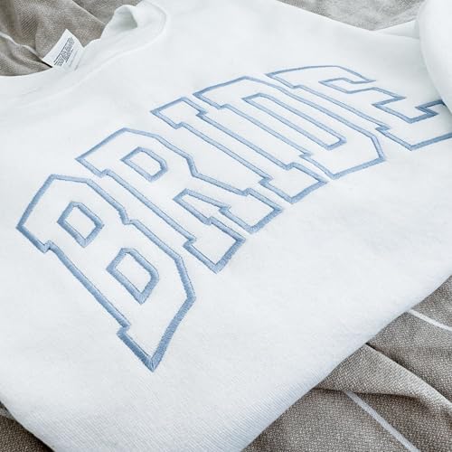 Personalized Embroidered Bride Quarter Zip Sweatshirt, Custom Sweatshirt Mrs. Last Name, Wedding Gifts For Bride, Bridal Shower, Bachelorette Party Gifts, Engagement Engaged Gift3