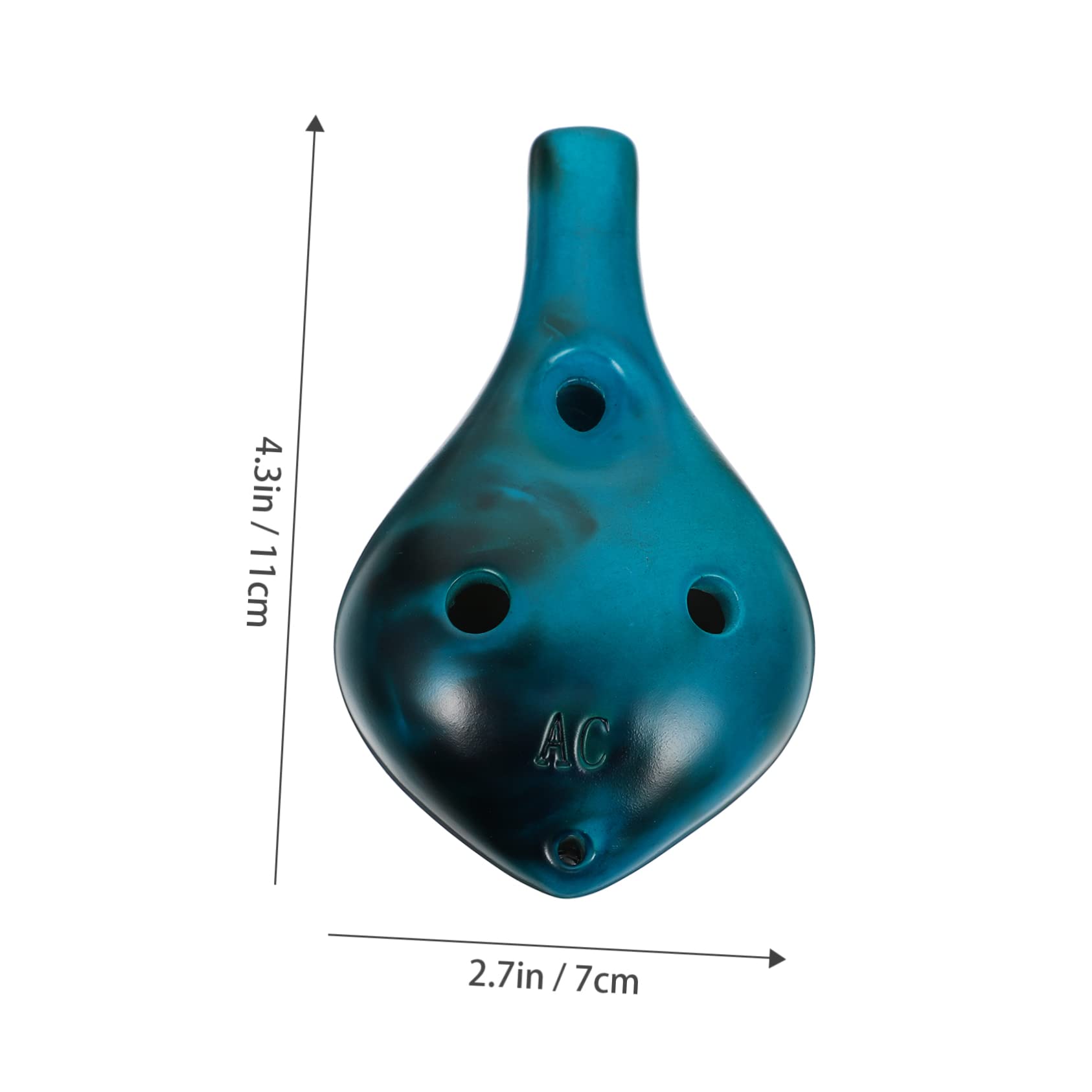 Toddmomy 6 Hole Ocarina Portable Dolomite for Music Enthusiasts Player Instrument Lanyard and Bag Easy to Play