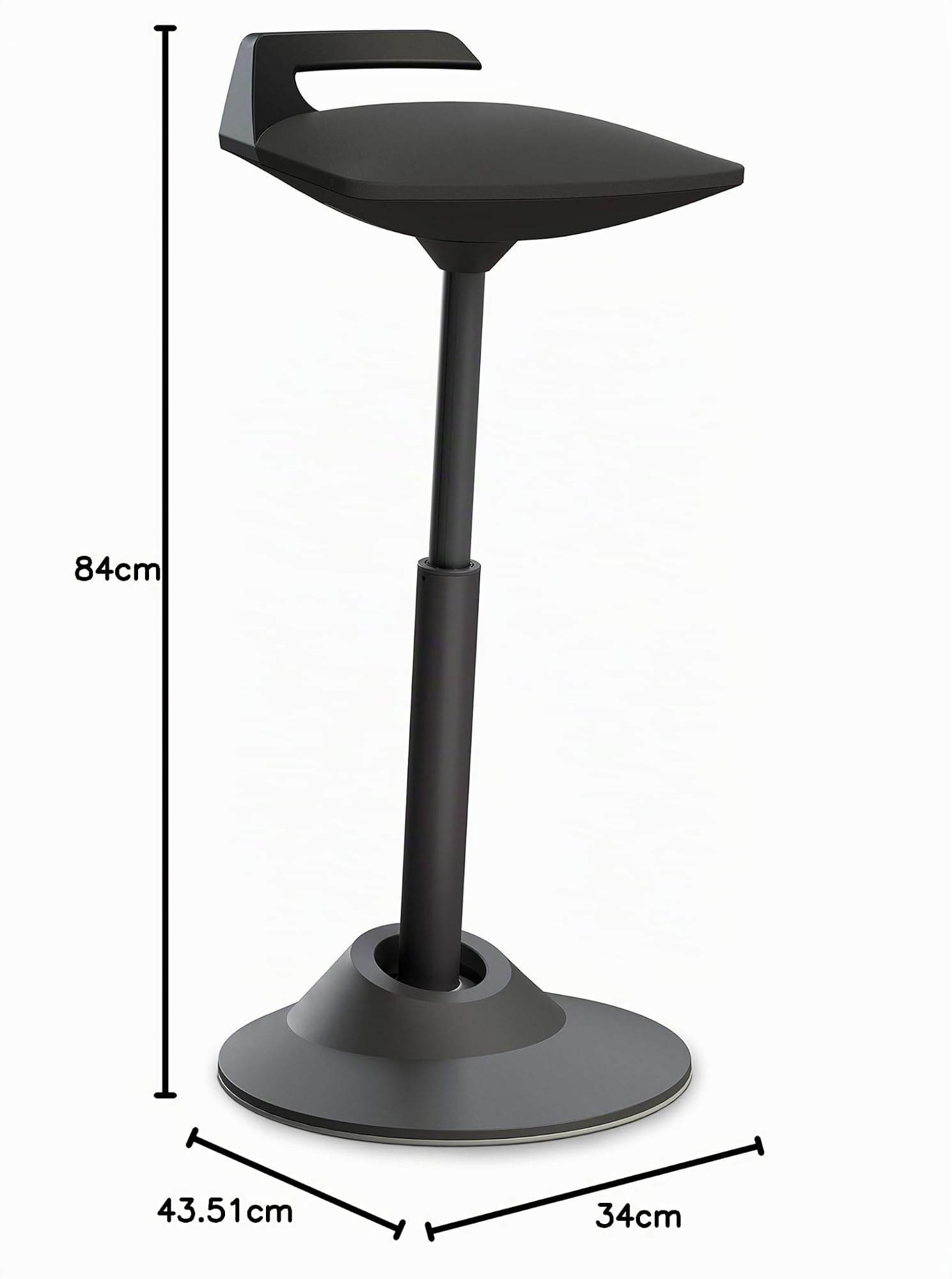 aeris Muvman Standard Assistance Ergonomique pour se Tenir Debout - Chaise de Station Debout réglable en Altitude avec Une Hauteur d'assise de 51-84 cm