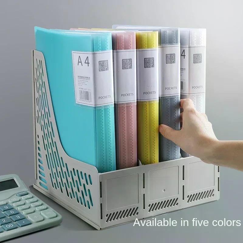 Schnellhefter A4 Farbe Transparent Ordner Dokument Große Kapazität Datei Organizer Score Test PaperHolder Student Datei Datei Fächermappe(Schwarz)