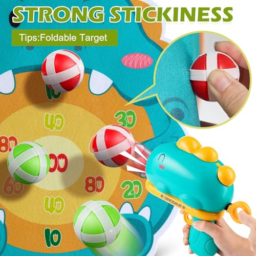 Image of Dinosaur Toy Gun- Foam Bullet Blaster-Dart Target Games for Kids- Indoor Toys 3-7 Years- Gifting Toys (Red)
