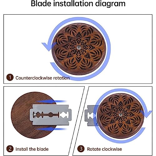 Brot Schneide Werkzeug,Teig Rasiermesser,Brot Lahm Scoring Tool,Baguettemesser 1 Messerset und 5 Klingen Brot Scoring Cutter zum Einschneiden Baguette Gebogene Brotmesser Ritzmesser Runde Version