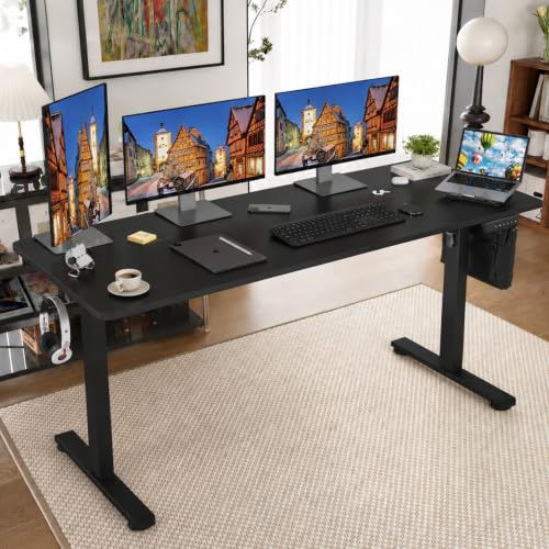 Image of STARY Electric Standing Desk Adjustable Height Sit Stand Home Office Desk with Splice Board