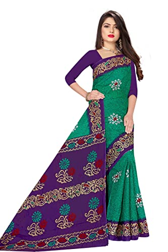 Image of TAMAIRA FASHION Mulmul Pure Cotton Saree For Woman Batik Printed |Office Wear Daily Wear Sarees For Women Without Blouse Piece