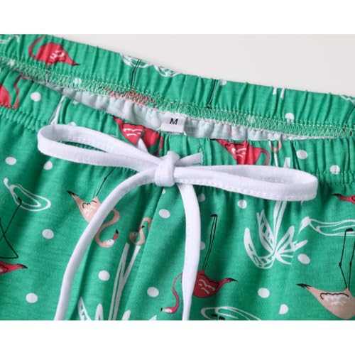 Image of ENJOYNIGHT Women Pajama Shorts Cotton Lounge Bottoms Sleep Shorts with Drawstring & Pockets