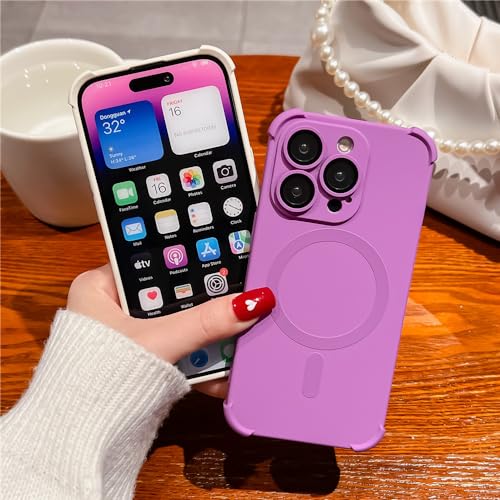 Housse de protection d'objectif pour iPhone 13 magnétique en silicone violet - 2