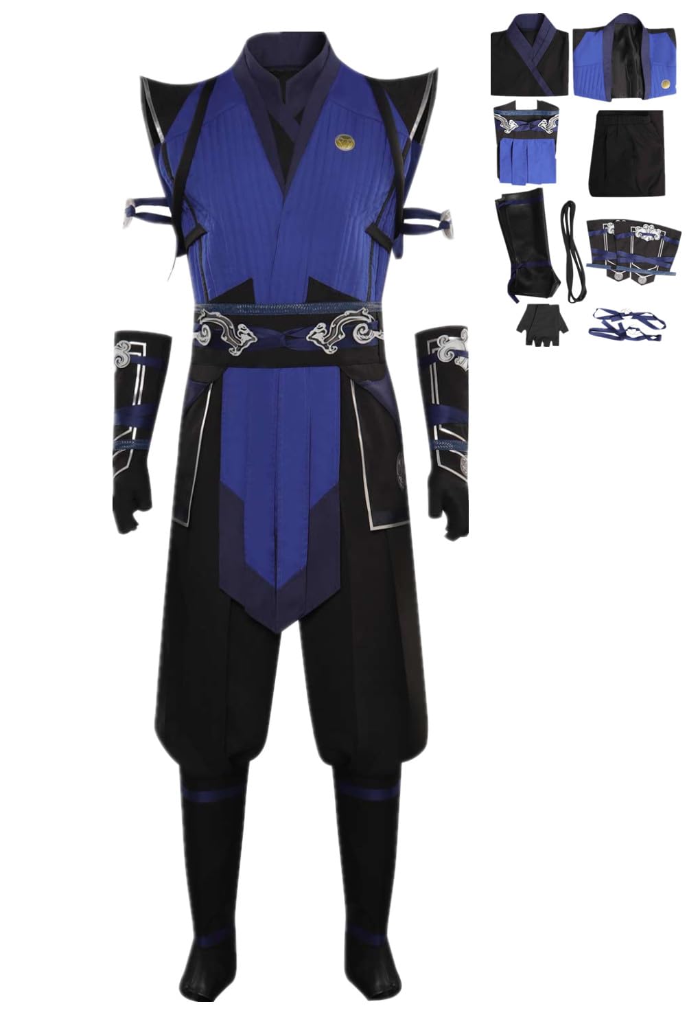 MK11 Costume Adult Outfits Game Cosplay Costume Uniform Vest Pants Glove Halloween Suit for Mens