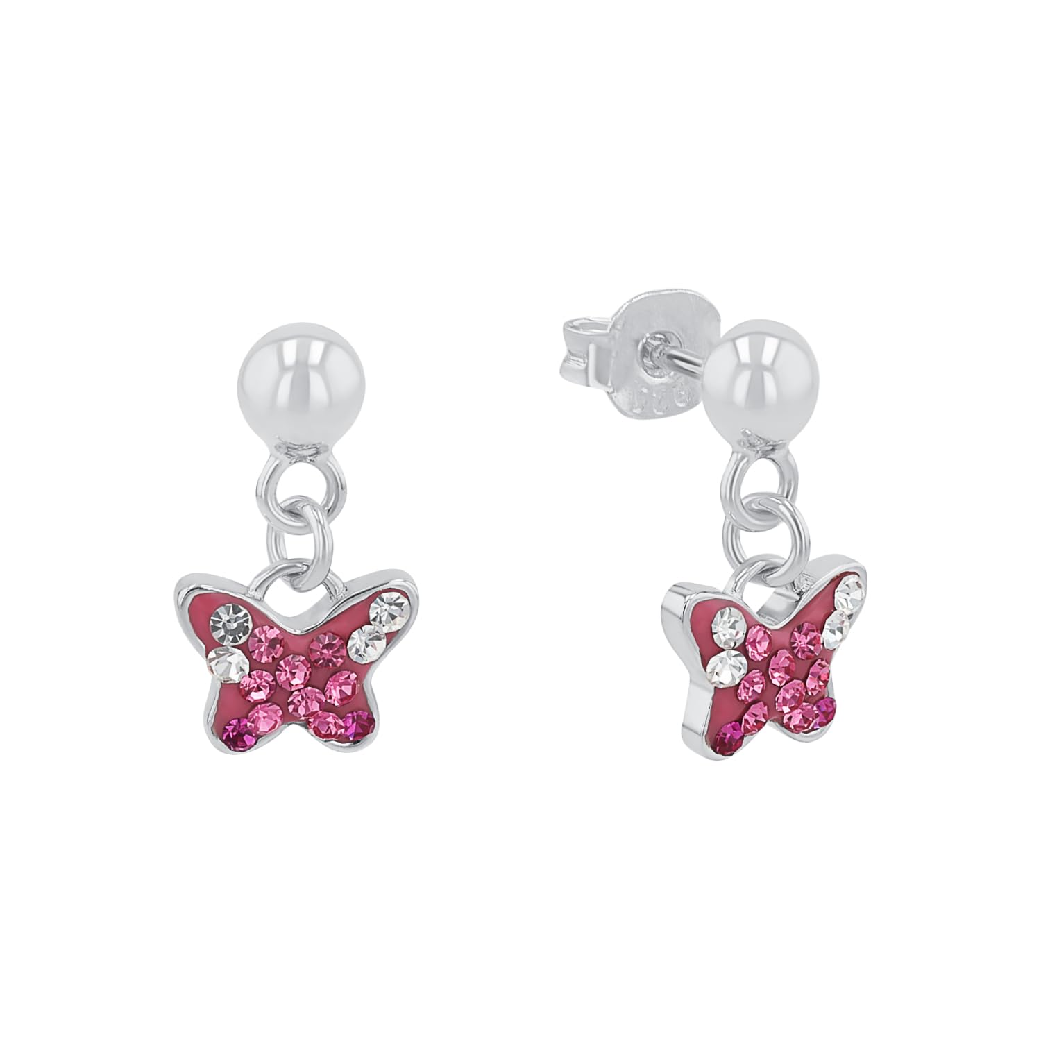 Prinzessin Lillifee Mädchen Kinder Ohrringe Ohrhänger Silber, Kommt in Schmuck Geschenk Box