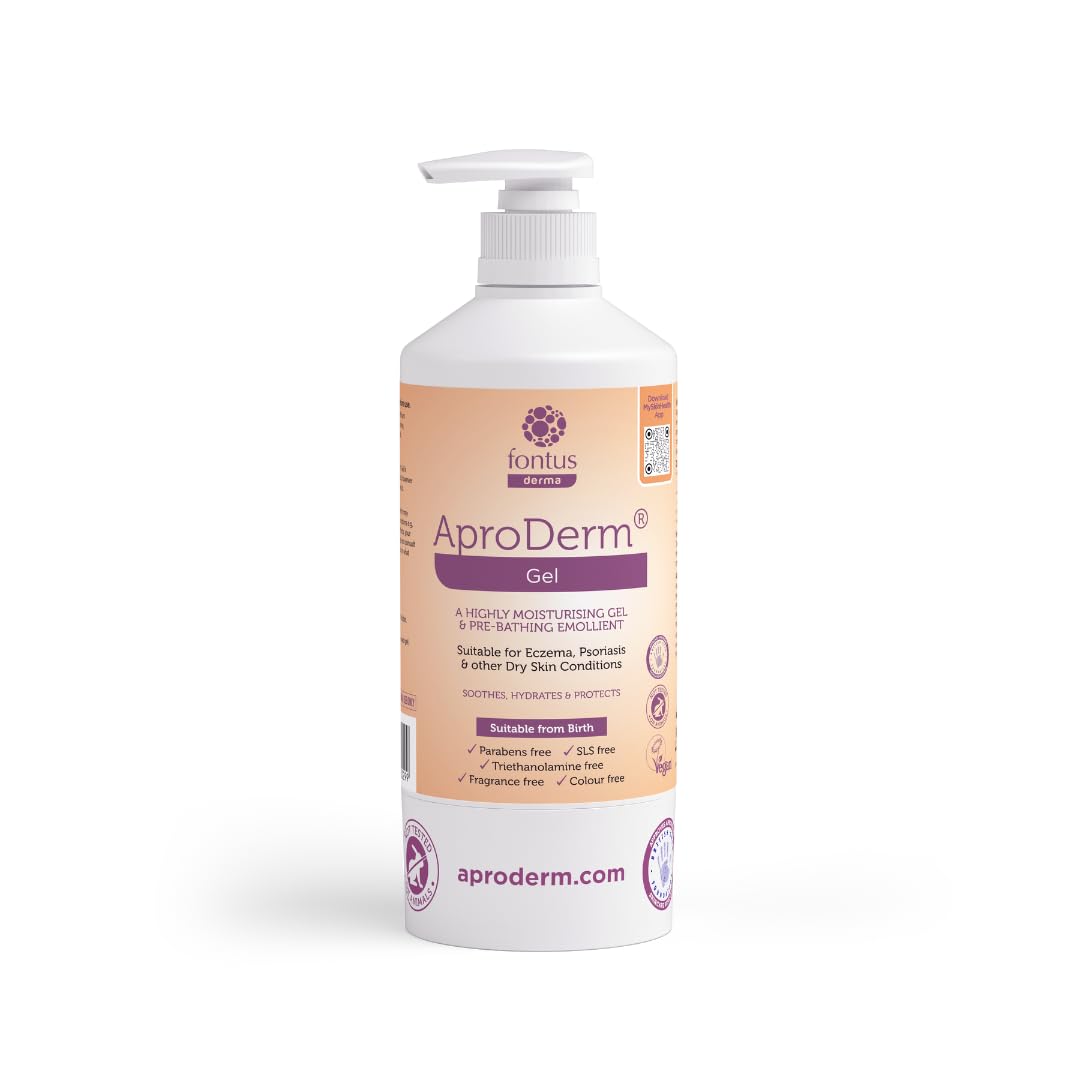 AproDermGel 500g Pump – Highly Moisturising and Protective Gel; Suitable for Dry Skin, Dermatitis, Eczema and Psoriasis; Vegan