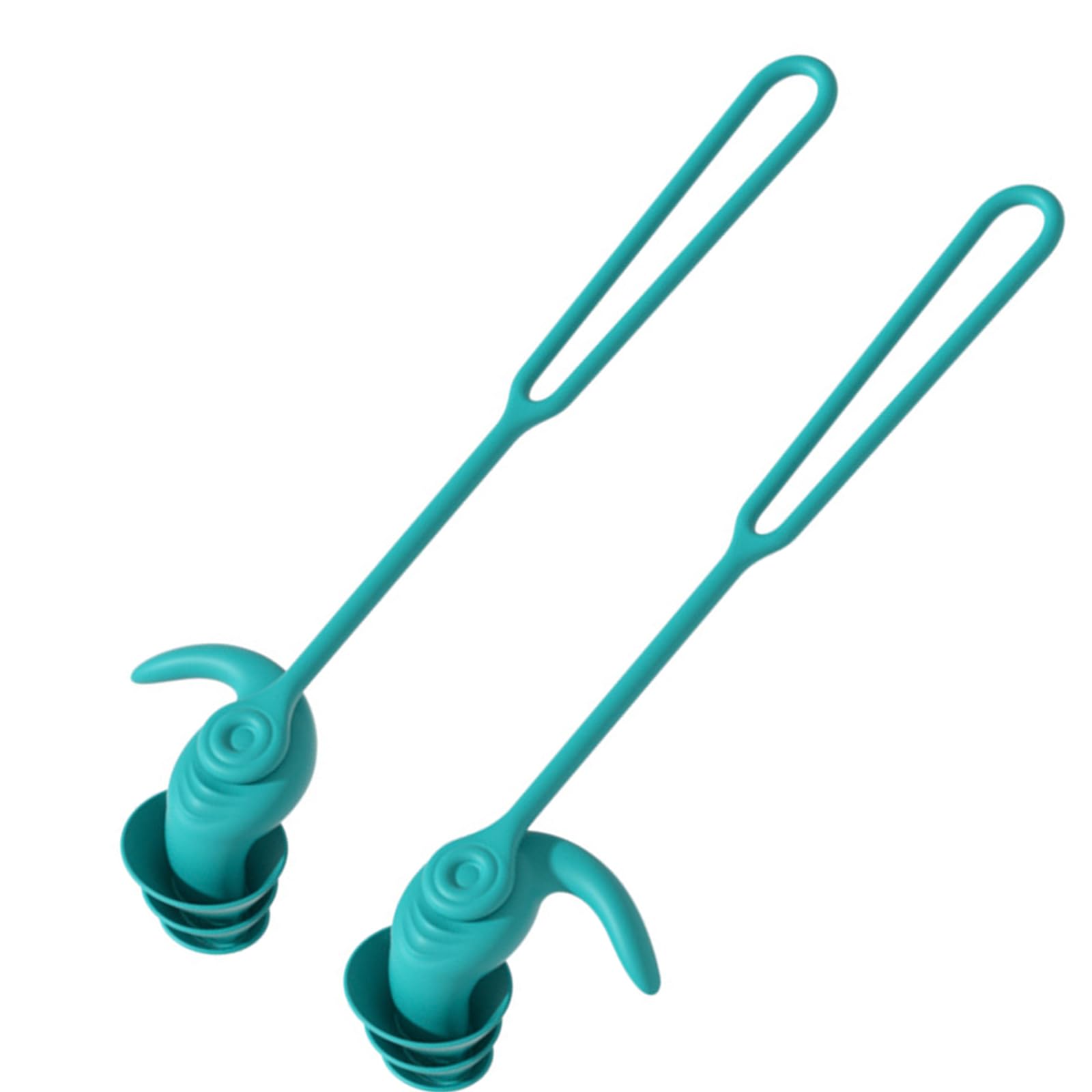 Buxuaaaa Cyan Blue Ergonomic Comfortable Noise Reduction Earplugs In Soft Silicone Suitable For Peaceful Sleep And Quiet Environment 1 Pair Swimming Earplugs