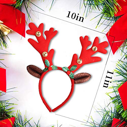 Reindeer Antlers Headband Christmas and Easter Party Headbands Deer Antlers Headband with Bells Cute Reindeer Ears Headband - Image 2