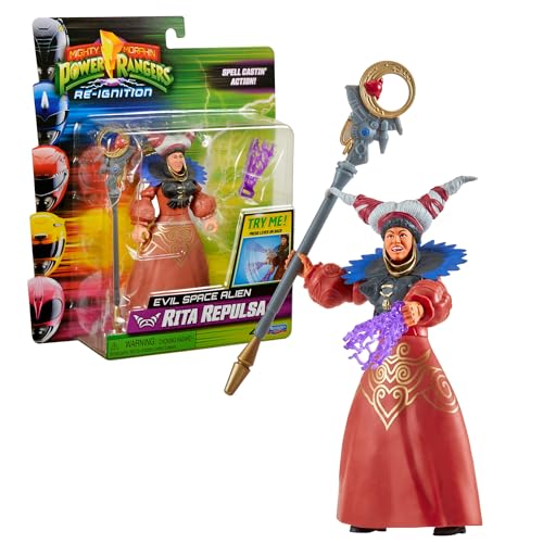 Power Rangers - Les méchants, Figurine articulée à Fonction, 12 cm, Modèle Rita Repulsa, pour Les Enfants dès 4 Ans, PWG062, Marron