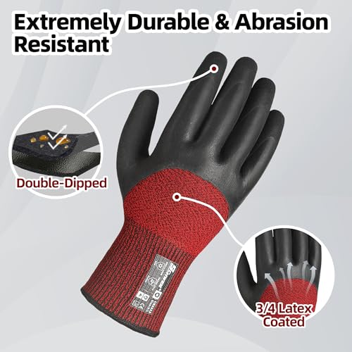 Schwer 120 Pairs Winter Work Gloves, 3/4 Double-Dipped Coating, CR3313, XL - image 3