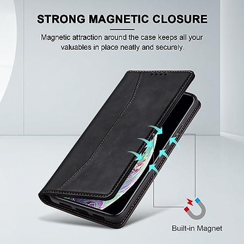 Image of Jasonyu Flip Wallet Case for iPhone X /XS,Black