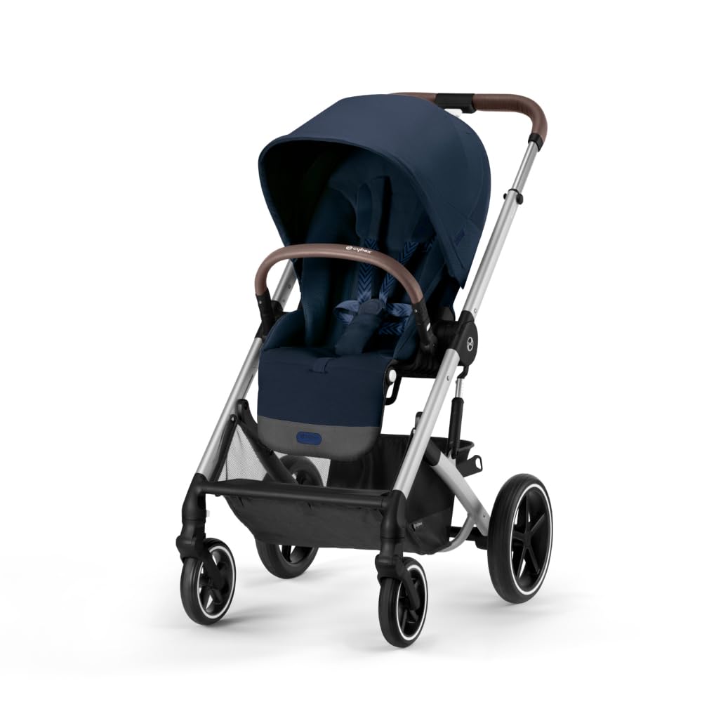 Cybex Balios S Lux Toddler and Baby Stroller with Reversible Seat, Unique One-Pull Harness, and Multiple Recline – Travel System Ready, with One Hand Fold, Silver Frame/Ocean Blue Seat Cybex Balios S Lux Toddler and Baby Stroller with Reversible Seat, Unique One-Pull Harness, and Multiple Recline – Travel System Ready, with One Hand Fold, Silver Frame/Ocean Blue Seat