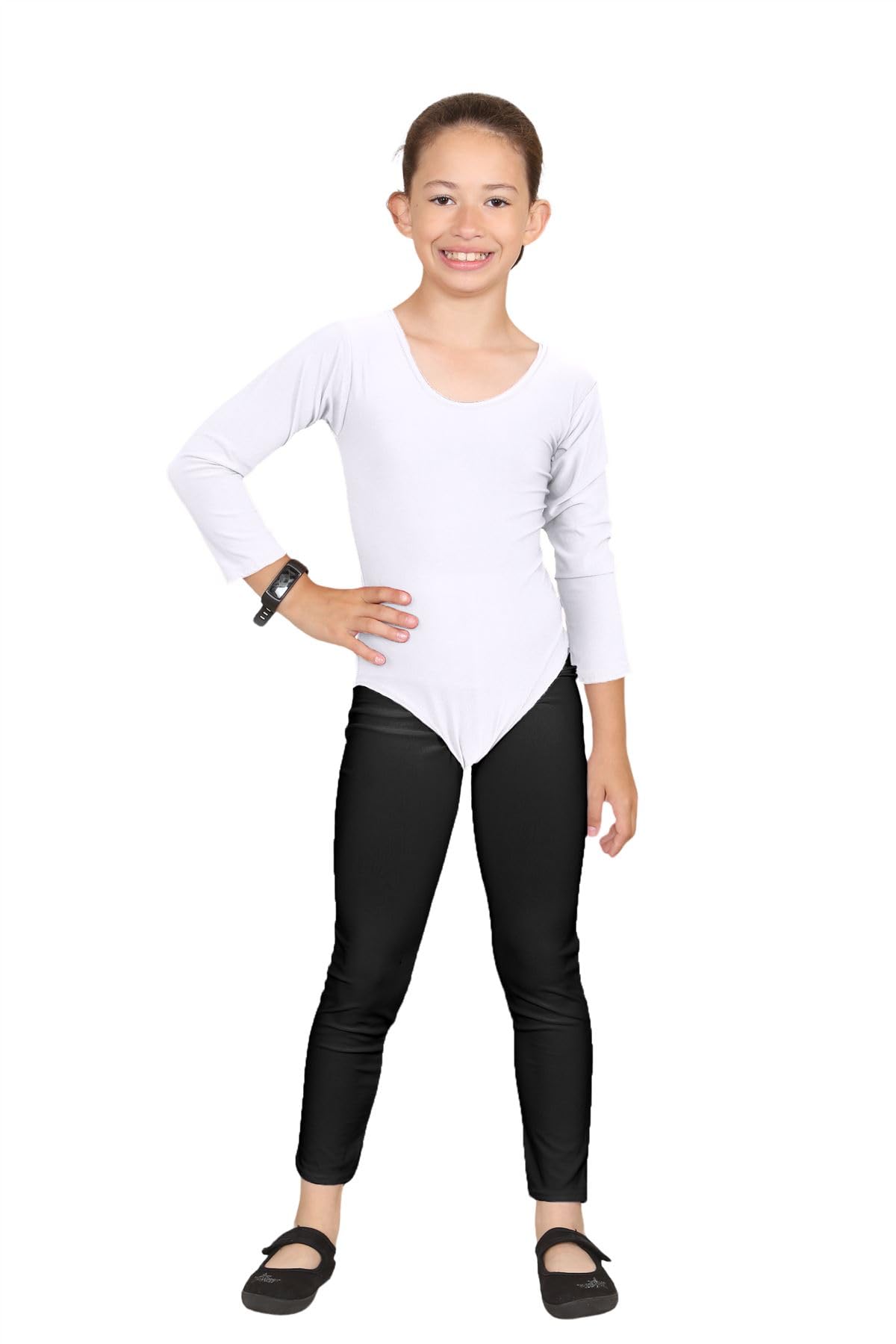 Hamishkane New Kids Girls Uniform Leotard Dance Gymnastics Ballet Long Sleeve Leotards Top