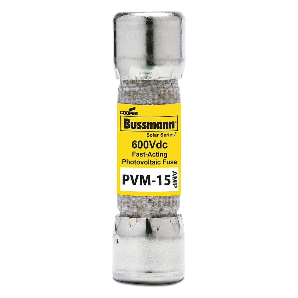 Cooper Bussmann AGC-1/8-R Fuse PVM-15 FA, Midget, 15 Amp, 600 DC PV