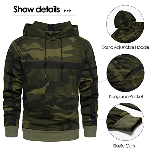 AOTORR Mens Sweatsuits 2 Piece Casual Tracksuits Camo Hoodie Jogging Sweatpants Suit2