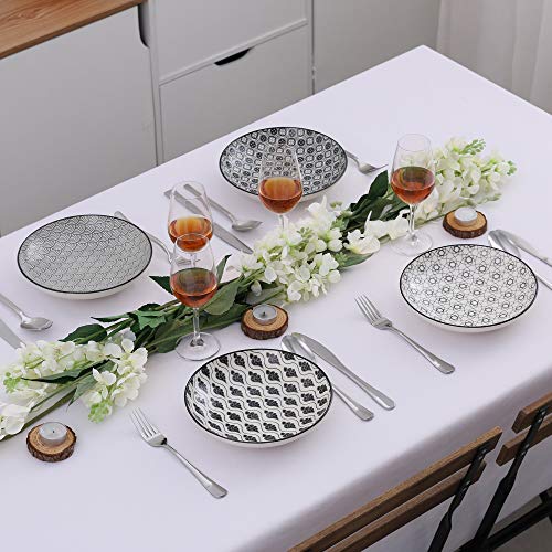 vancasso Haruka Suppenteller aus Porzellan, 4-teilig Tiefteller, Ø 21 cm Teller Set,700ml – Ansicht 5