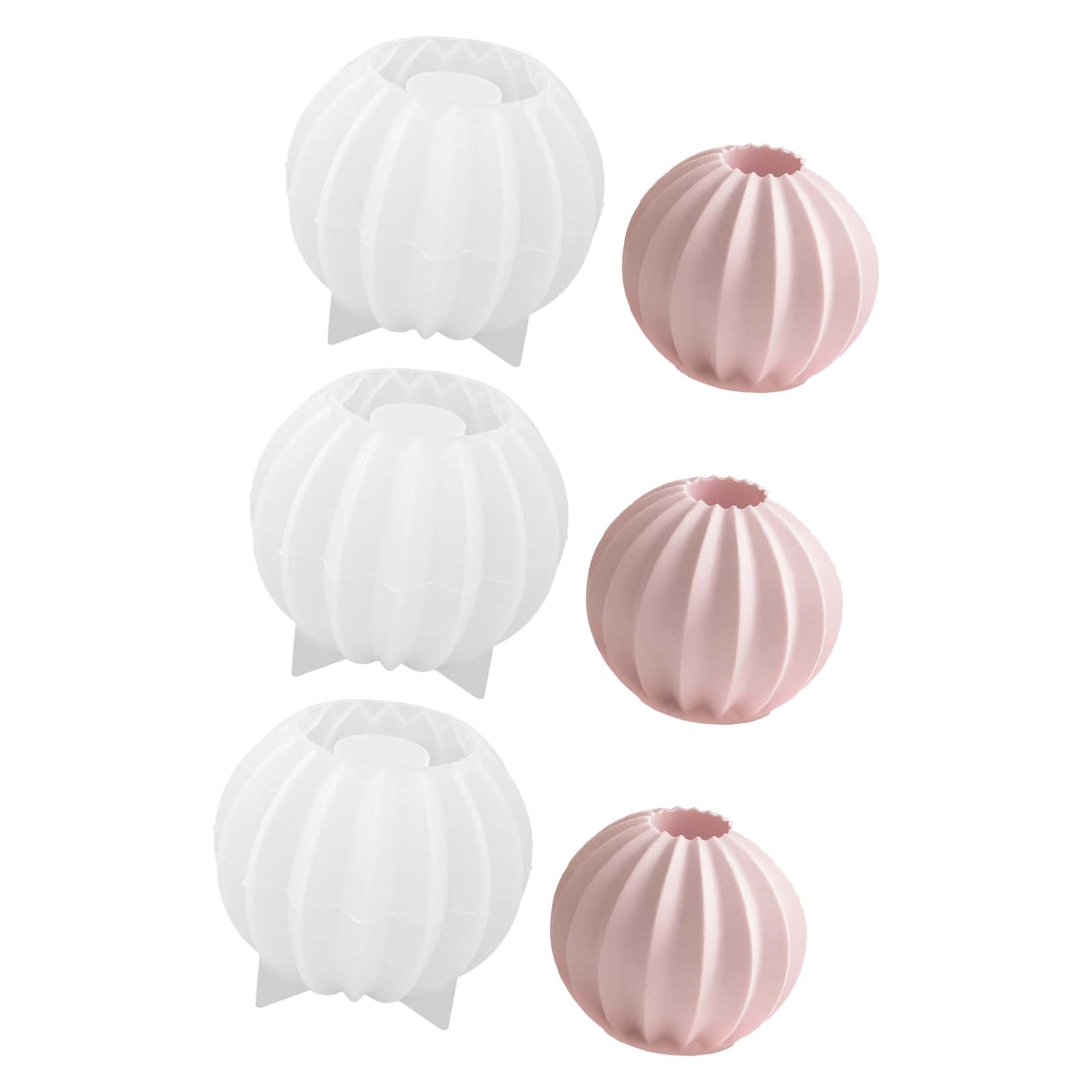 Jazuaiao Sphere Silicone Molds Multipurpose Silicone Candlestick Easy Demolding for Making Soap Resin Art Soap Molds