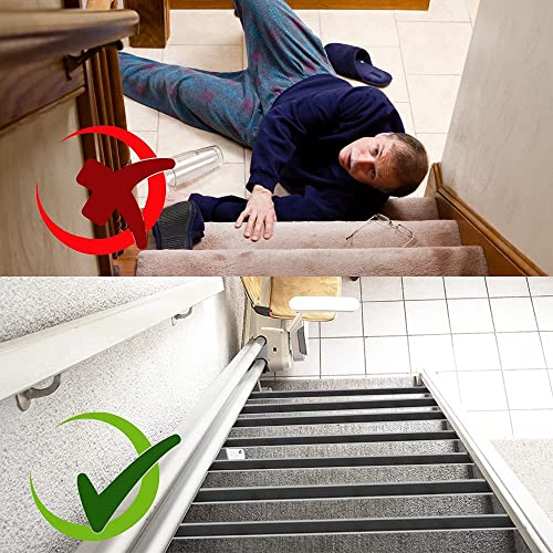 Image of Stair Tread Edge Protectors Adhesive Stair Strip Wide Side Design Non-Slip, Sunscreen, Waterproof, Antifreeze, Wear-Resistant L Shap - (Orange)