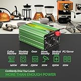 EDECOA 3500w Off Grid Inverter 12v to 240v Pure Sine Wave 7000w Peak Solar Vehicle High Power Voltage Converter DC to AC with New UK Outlet - Image 4