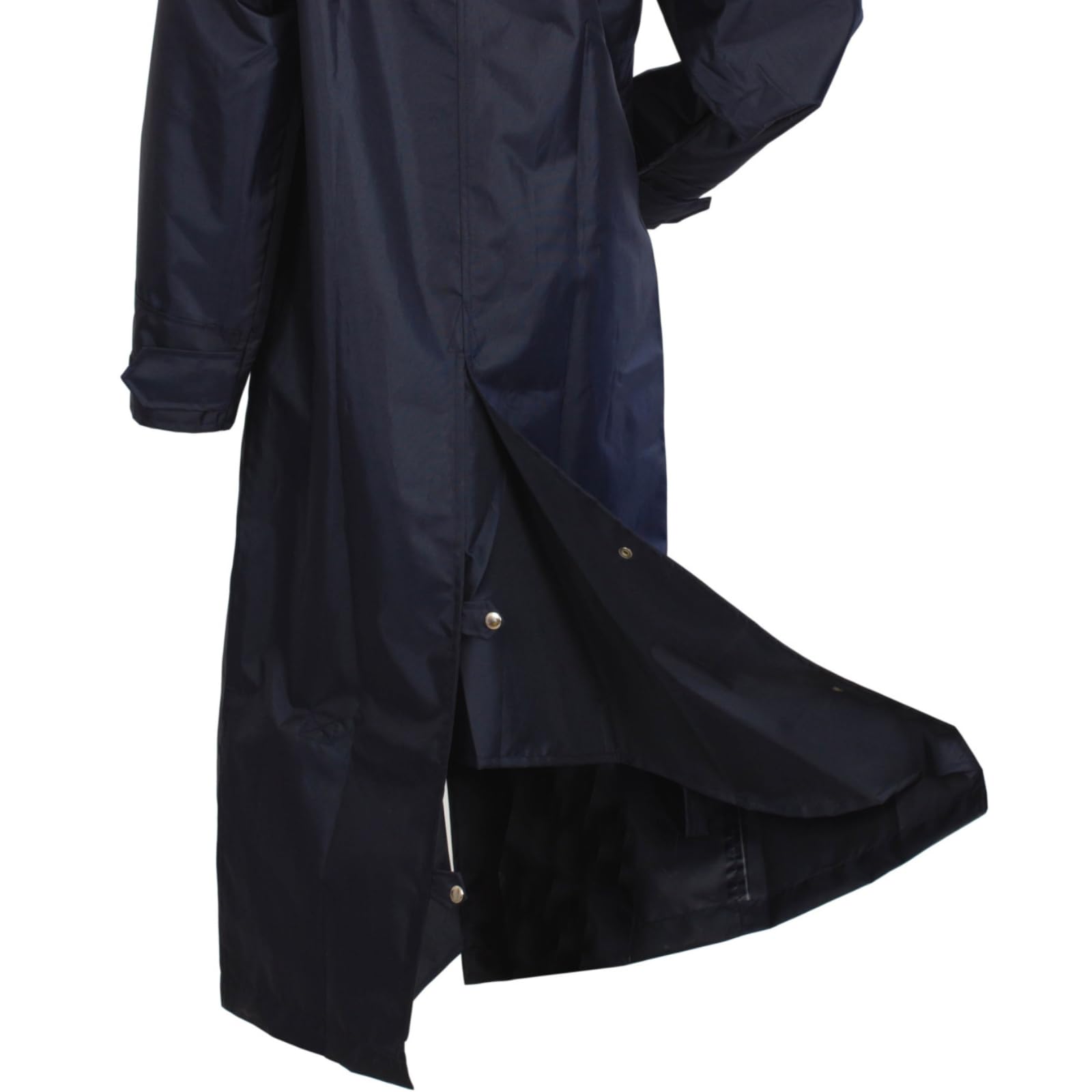 Lazura - Damen Regenmantel Brighton – Nachtblau – Gr. XS - XL | Extra lange Regenjacke mit Reitschlitz – wasserdicht & windabweisend – Regenponcho zum Wandern & Reiten