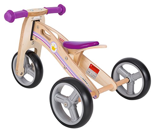 Bikestar Bicicletta Senza Pedali E Triciclo (2 In 1) In Legno Per Bambino Et Bambina Da 18 Mesi | Bici Senza Pedali Bambini 7 Pollici | Lilla - 6
