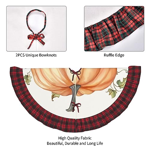 Jupe de sapin de Noël 122 cm imperméable et décorations rustiques de ferme - 5