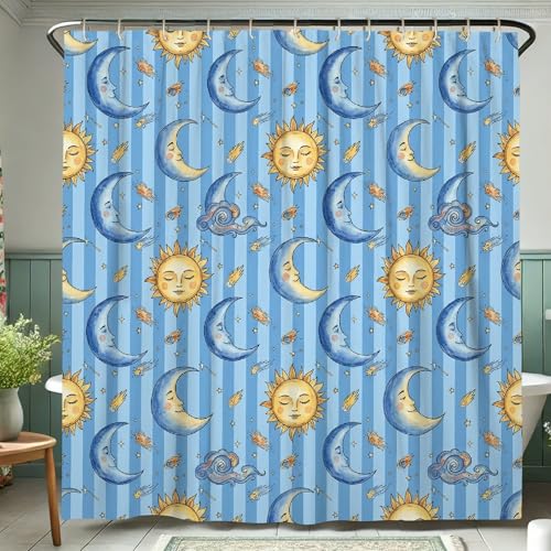 Ensemble de rideaux de douche en tissu imperméable 183x183 cm