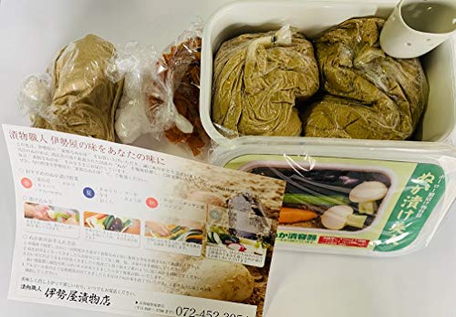 ぬか床セット　野田ホーロー容器　ぬか床２キロ　足しぬか　旨味の素