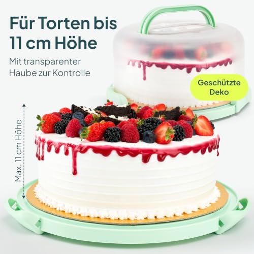 uandu Kuchen Transportbox Rund für Torten, Muffins & Cupcakes – Ansicht 6