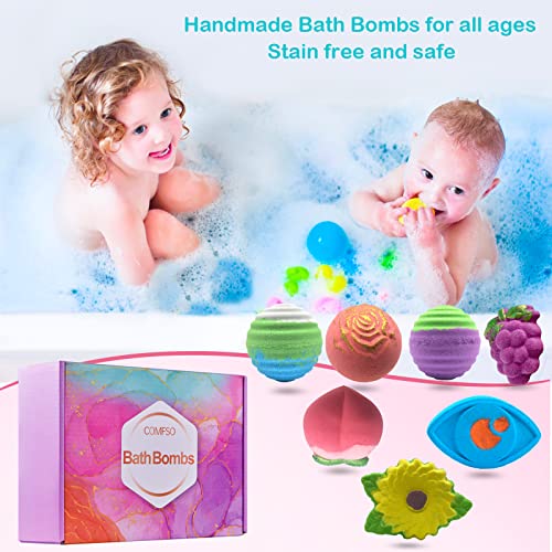 Bath Bombs For Women, 8 Natural Bath Bomb Gift Set, Bubble Bath Bombs For Kids, Shea Butter Essential Oil Fizzy Relaxing Spa- Gifts For Her Women Girls,Mothers Birthday Christmas #TOP5