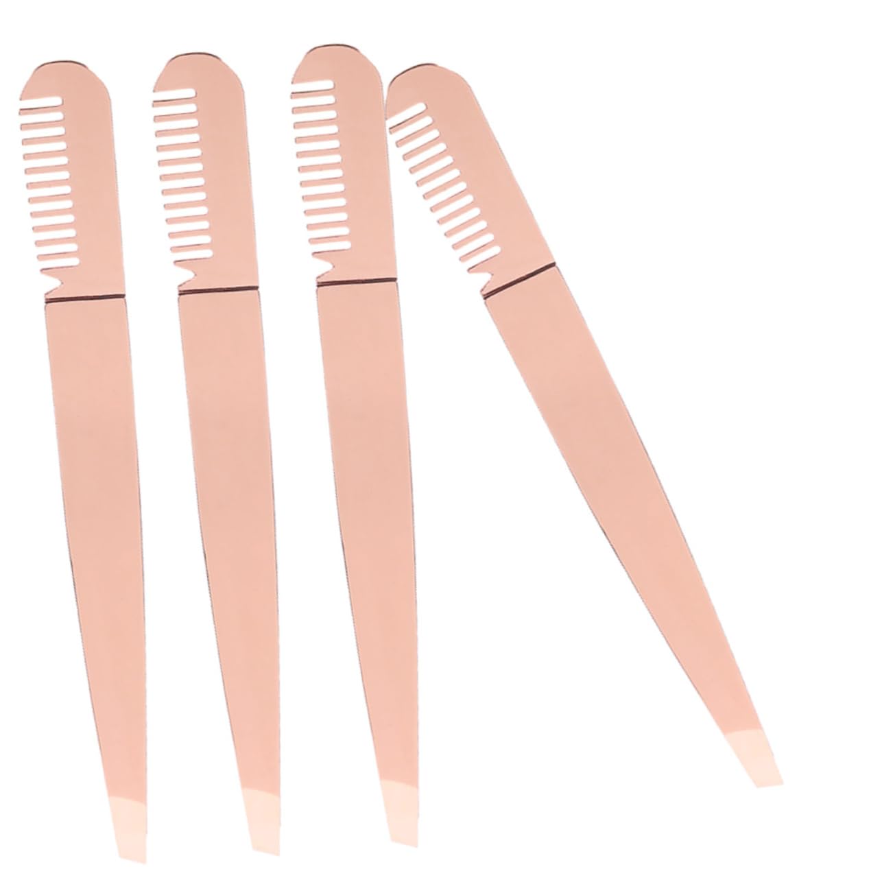 minkissy 4pcs Stainless Steel Eyebrow for Hair Removal Lash Extensions Precision Set Beauty Tools