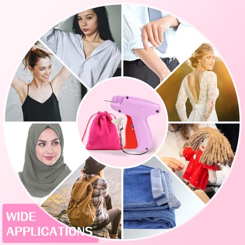 Image of Stitchy Mini Stitch Gun -Tagging Gun for Clothing - Handheld Stitch Gun for Clothes - Comes with 1500 Black & 1500 White Fasteners, 2 Fine Needles - Tag Gun for Clothes - Quick Clothing Fixer