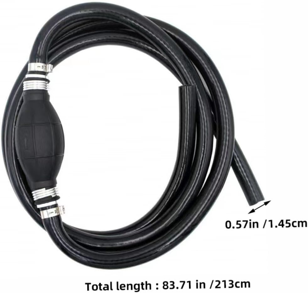 Manual Fuel Transfer Pump with Nbr and Aluminum Alloy Hose Easy Hand-press Operation for Gasoline and Oil Extraction Portable Car Oil Sucker for Efficient Refueling