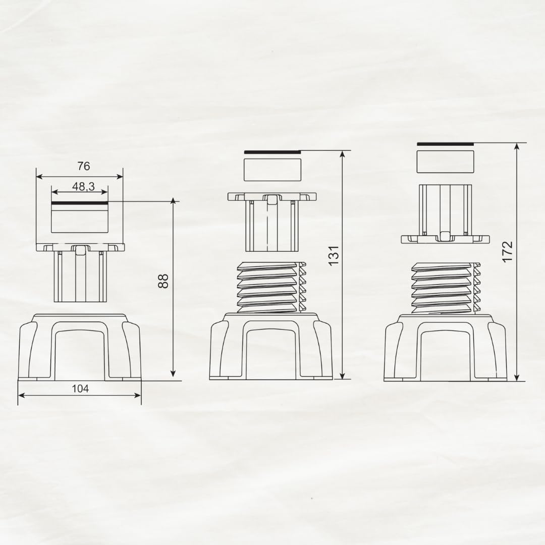 Wirquin 30724315 Lot de 4 pieds réglables noirs pour receveur de douche, compatibles meubles de cuisine