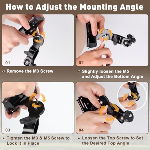 Support de montage avec vis ou sangle pour stabiliser vos caméras - 7