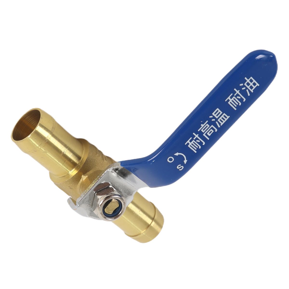 Ludom Lot de 2 vannes à bille d'arrêt à 2 voies de 19 mm, embout droit, vanne à bille en laiton avec poignée de commande à 90° pour conduites d'air, de gaz et de carburant.