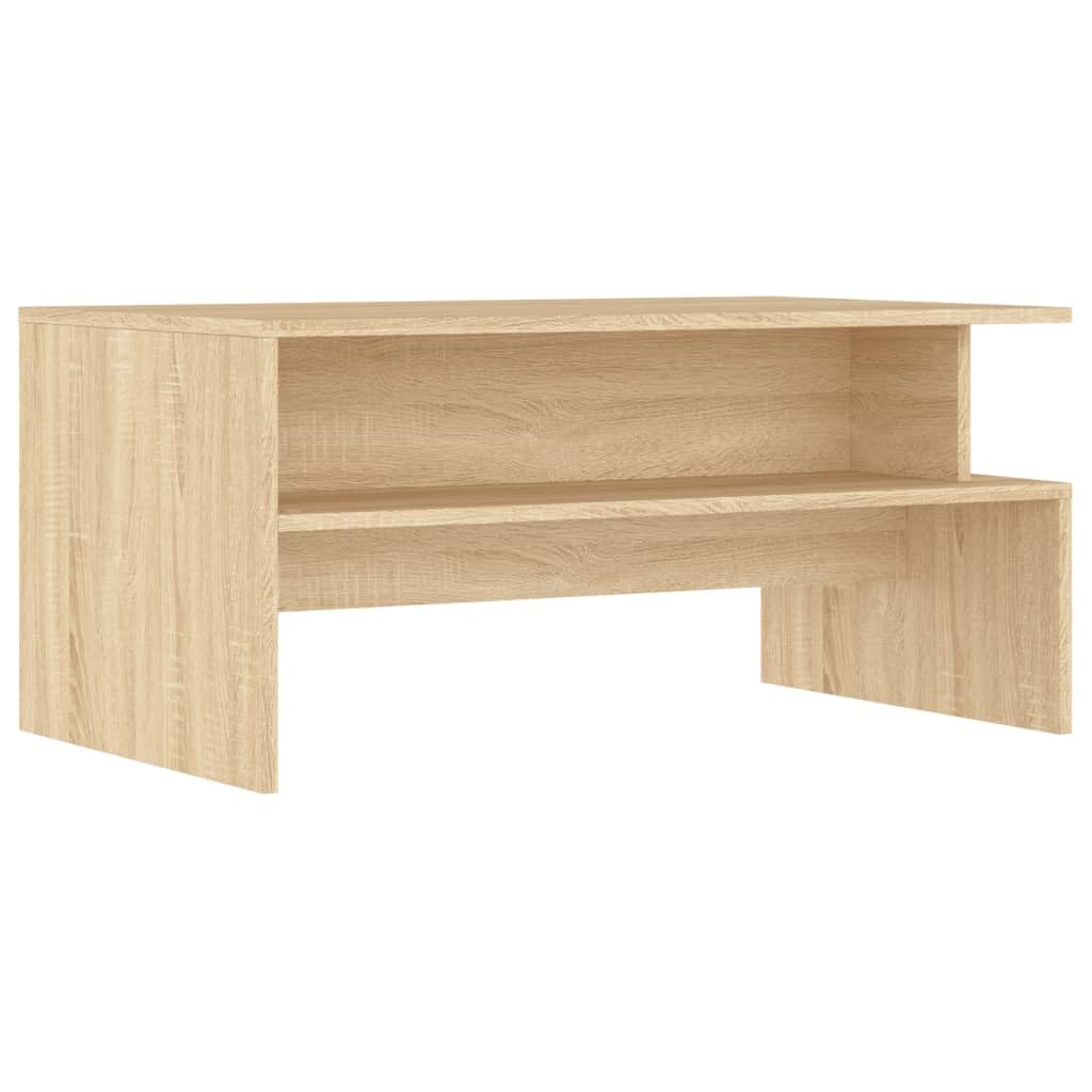 Sonoma - Mesa de centro de roble (90 x 55 x 42,5 cm, material de madera, robusta mesa de salón con espacio de almacenamiento, elegante mesa auxiliar para bebidas y aperitivos)