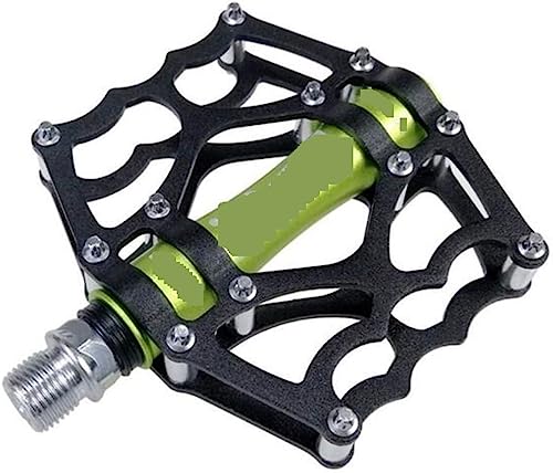 Pedales de bicicleta de aluminio para rutas de montaña y descensos con reposapiés plano grande