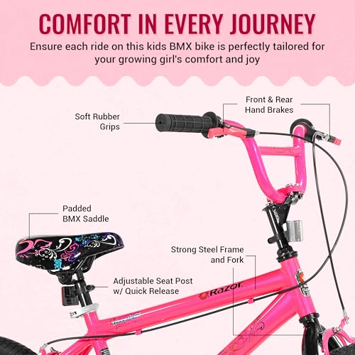 Razor Angel Girls' Bike, Pink , 20-Inch - Thumbnail 3